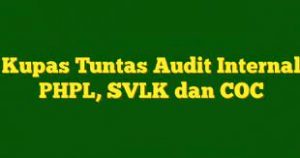 Audit Internal PHPL, SVLK Dan CoC